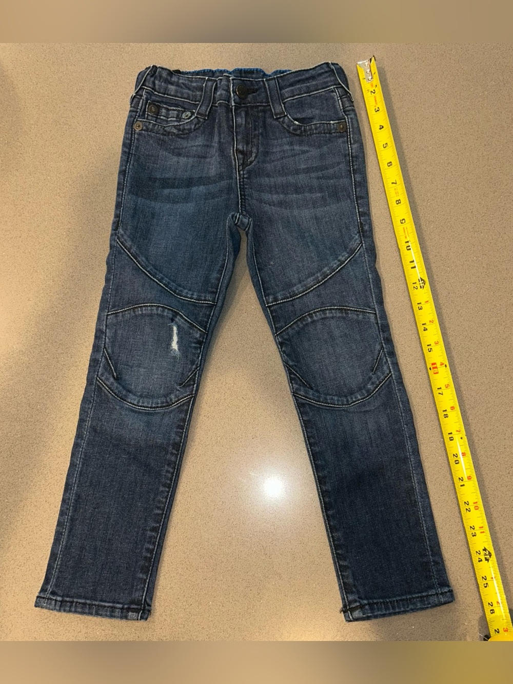 True Religion Kids Dark Wash Blue Jeans with adjustable waist -size 5